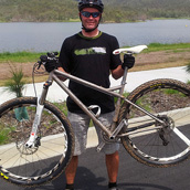 foto of ti MTB bike