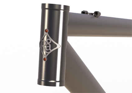 Custom titanium bicycle frame 