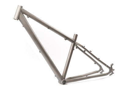 hybrid titanium bicycle frame