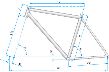 hybrid titanium bicycle frame